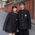 thumbnail image 3 of Ensemble Tunique Chinois Uniforme Scolaire Japonais Uniforme DK Garçons Rue Haute Costume Élégant Trois Pièces Rue Frite, 3 of 6
