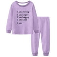 thumbnail image 4 of Byoo Big Girl Outfit Set Knitted Ribbed Solid Full Sleeve Shirt Pants 2 Piece Homewear Comfy Cozy Nightwear, 4 of 4