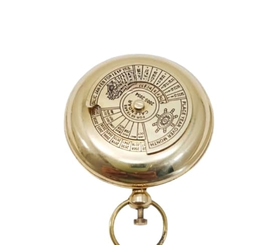 Maritime treasures Brass Calendar Push Button Personalized Pocket Compass Engravable Hiking Camping Compass Nautical Marine Gift