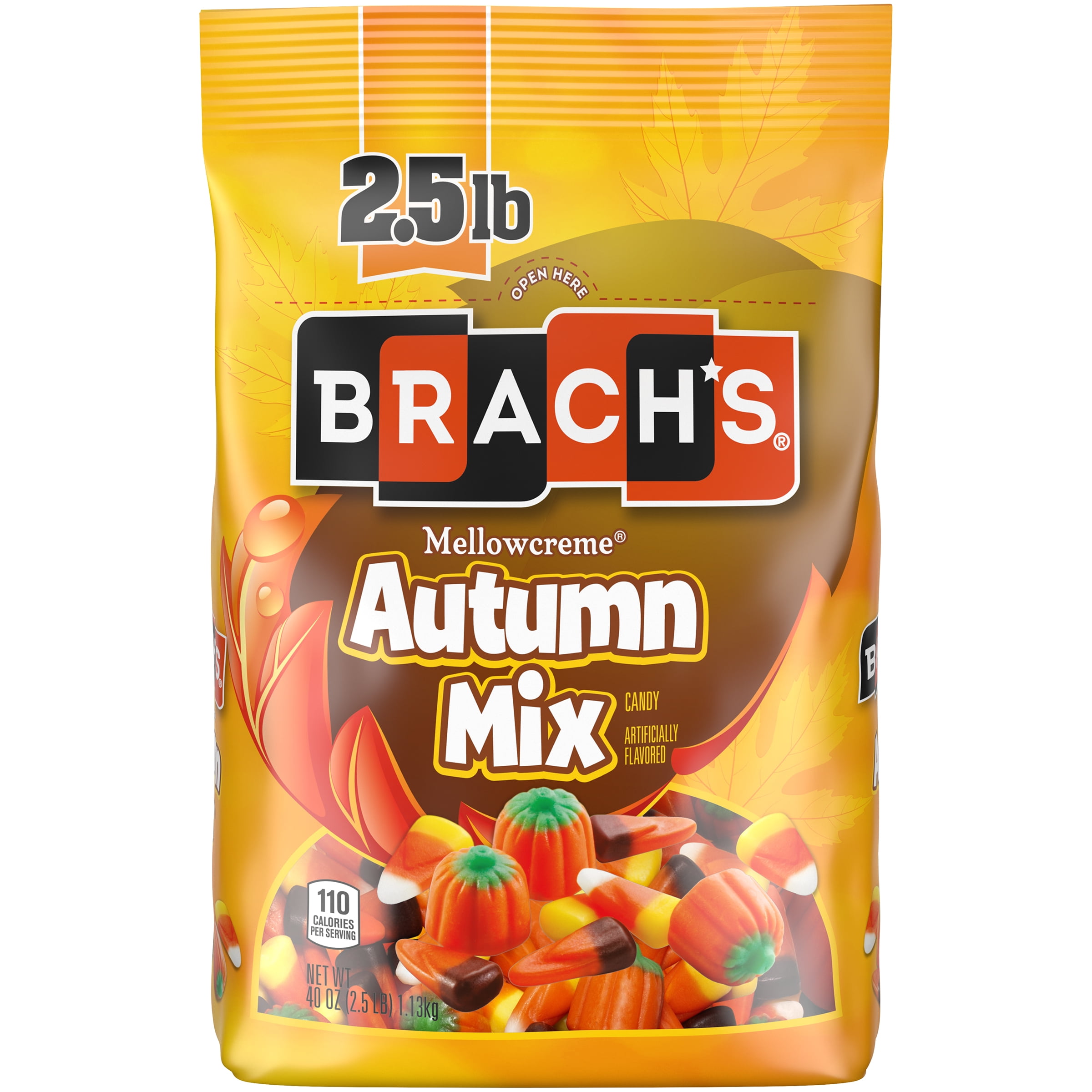 Brach's Candy Corn Autumn Mix Bag, Fall and Halloween Candy, 40 Oz