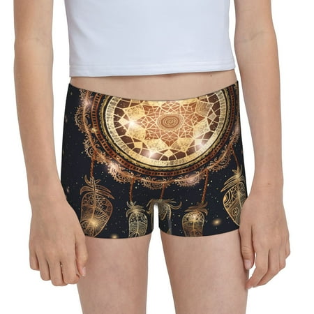Pofeuu Dreamcatcher With Mandala Print Soft Cotton Girls Boyshort panties Toddler Underwear-Medium