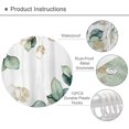 thumbnail image 3 of Eucalyptus Shower Curtain 72Wx72H Inch Green Leaves Gold Watercolor Plant Nature Botanical Leaf Floral Bathroom Set with 12 Plastic Hooks Fabric Waterproof Toilet Accessories Decor, 3 of 5