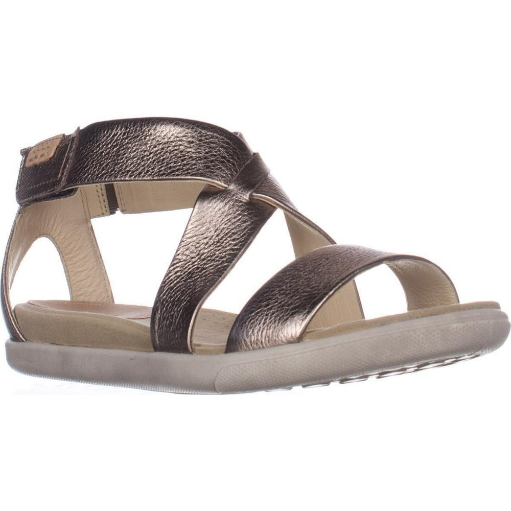 dark grey flat sandals