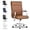 Brown, variant on Modern Leather Conference Room Chair, High Back Home Office Chair – Adjustable Height Swivel Executive Computer Chair with Padded Seat & Armrest (White Frame with Gold Accents)