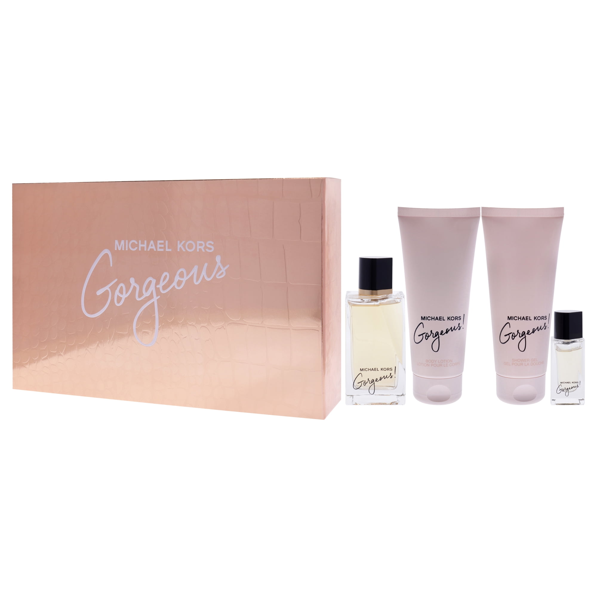 【５本セット価格12/16まで】クレオリ 24 琥珀スキンローション 130mL Michael Kors Gorgeous , 4 Pc Gift Set 3.4oz EDP Spray, 0.16oz EDP