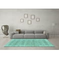 thumbnail image 3 of Ahgly Company Indoor Rectangle Checkered Light Blue Modern Area Rugs, 5' x 7', 3 of 4