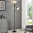 thumbnail image 6 of NATYSWAN Torchiere Floor Lamp for Living Room, LED Standing Reading Light for Bedroom with Glass Shade for Living Room Corner Bedroom Home Office, Bulbs Included, 6 of 8