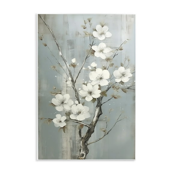 Stupell Industries White Apple Blossoms Botanical & Floral Painting Unframed Art Print Wall Art, 10 x 15