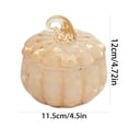 thumbnail image 3 of MInHoues Halloween Hand‑Blown Pumpkin Jar Candle, 8oz Pumpkin Cinnamon Roll Scent Glass Pumpkin Container Candle, Long Lasting Soy Wax Candle for Fall Home Table Decor Thanksgiving Gift, 3 of 9