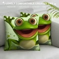 thumbnail image 3 of GOSMITH  Funny Frog Throw Pillow Covers,Green Frog Rectangle Lumbar Pillow Cover,Decorative Cushion Covers for Bedroom,Sofa,Couch, 3 of 5