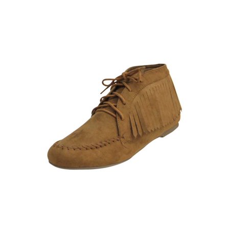 

Beige Fringed Moccasin Women s Ankle Booties Size 5.5
