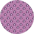 thumbnail image 1 of Ahgly Company Machine Washable Indoor Round Transitional Violet Purple Area Rugs, 3' Round, 1 of 7