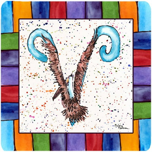 Beach And Seafood Foam Coasters - Set Of 4