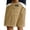Khaki, variant on Men‘s Corduroy Shorts Casual Elastic Waistband Regular Fit Shorts Solid Color Lightweight Shorts with Pockets, L