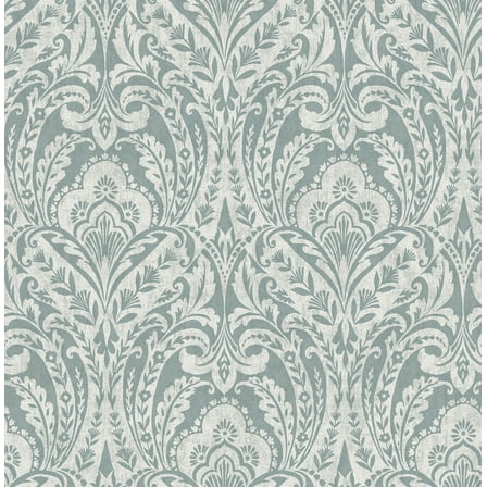 A-Street Prints Berkshire Denim Damask Wallpaper