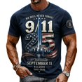 thumbnail image 5 of Xneal 911 25th Anniversary T-Shirt Never Forget 911 Print Short Sleeve Casual Multicolor Shirts for Men Size M, 5 of 5