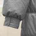 thumbnail image 5 of Nfurl Long Puffer Coats for Women Plus Size Solid Color Zip Up Parka Coats with Hood Casual Outerwear Ladies Winter Coats with Pockets Gray XL, 5 of 10