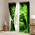thumbnail image 3 of Castle Fairy Boys Gradient Gamer Blackout Curtains Set of 2 (52x84 Each),Video Game Window Curtains,Black Green Curtains and Drapes,Lightweight Room Decor, 3 of 6