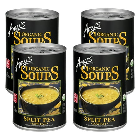 (4 Pack) Amy’s: Organic Low Fat Split Pea Soup, 14.1 Oz