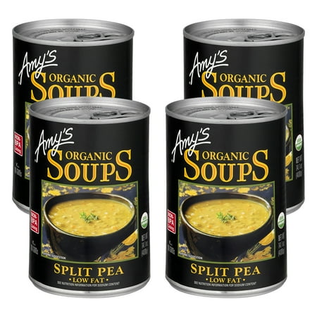 (4 Pack) Amy's: Organic Low Fat Split Pea Soup, 14.1 (Best Split Pea Soup With Ham)