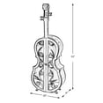 thumbnail image 5 of 4.5 Feet Tall Violin Shaped Cabinet With 2 Shelf and Acrylic Clear Double Door, 5 of 7