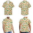 thumbnail image 3 of Jiueut Golden Retriever Hibiscus Plumeria Palm Leaves Pattern Matching Couple Outfits Men's Aloha Shirt Women's Sleeveless Dress, Casual Husband and Wife Clothes for Vacation Travel Luau, Size 5XL, 3 of 5