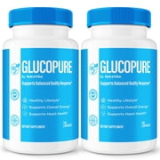 (2 Pack) Glucopure Capsules, Advanced Blood Support Pills, All Natural Formula to Maintain Healthy Levels, Dietary Supplement for Overall Wellness, Gluco Pure Capsulas Reviews (120 Capsules)