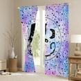 thumbnail image 3 of Feelyou Damask Flower Curtains Pack of 2 (42x84 Each), Constellation Curtains Blackout, 3 of 6