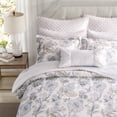 thumbnail image 3 of Levtex Home - Ophelia Spa Comforter Set - King Comforter + Two King Pillow Cases - Floral - Spa Grey Cream Ochre - Comforter (106 x 94in.) and Pillow Case (36 x 20in. ) - Cotton, 3 of 6