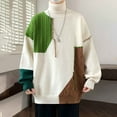 thumbnail image 2 of uikmnh Men's Autumn and Winter Sweater Color Blocking Casual Crew Neck Knit Sweater, 2 of 9