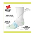 thumbnail image 2 of Hanes Absolute Active Girls' Crew Socks, 4-Pairs White M, 2 of 4