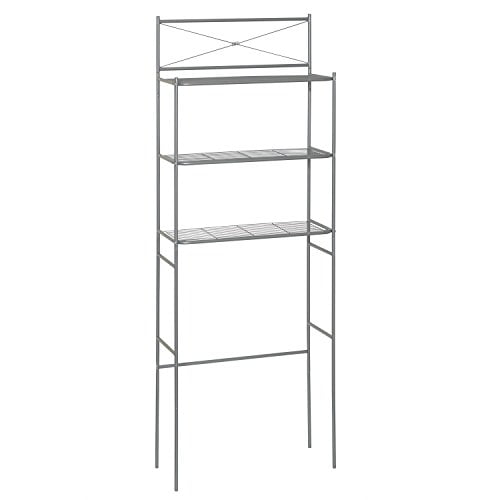 Zenna Home 2523NN Rangement au-Dessus des Toilettes, 23.25 x 64.7, Nickel Satiné