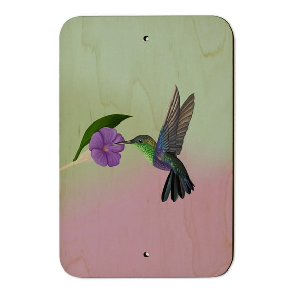 Hummingbird Crowned Woodnymph Purple Violet Home Business Office Sign