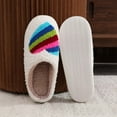 thumbnail image 5 of Women's Slippers House Shoes Indoor And Outdoor Rainbow Heart Shoes Fuzzy Memory Foam Fleece Slip On Womens Slippers, 5 of 8