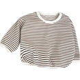 thumbnail image 4 of Camiseta de manga larga a rayas de otoño para bebés y niños recién nacidos, ropa térmica para niños pequeños, 4 of 5