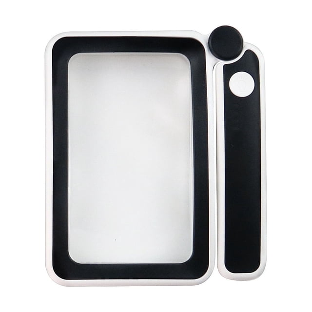 EGNMCR New Folding Handheld Magnifier USB Charging 10LED Three Level Light Power Display For Elderly Reading Newspapers hand magnifiers