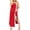 Red, variant on Simua Women's 2 Piece Sets Boho Color Block Sleeveless Maxi Dress Matching Shorts with Pockets