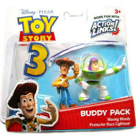 Toy Story 3 Buddy Pack Waving Woody & Protector Buzz Lightyear Mini Figure 2-Pack