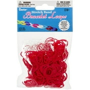 Stretch Band Bracelet Loops 300/Pkg W/12 Clips-Red