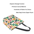 thumbnail image 3 of FORMRS Womens Canvas Tote Bag with Zipper Inner Pocket Shoulder Handbag, Floral Blooms, 3 of 7