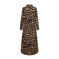 thumbnail image 4 of ZANZEA Women's Turn-down Collar Party Dress Leopard Print Half Sleeve Dress, 4 of 4