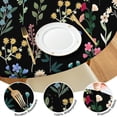thumbnail image 4 of Pioneer Flower Floral Print Pattern Round Fitted Tablecloth with Elastic Edge,Dining Table Cover Waterproof,Outdoor Round Tablecloth for Camping,Dining,Indoor and Outdoor, 4 of 7