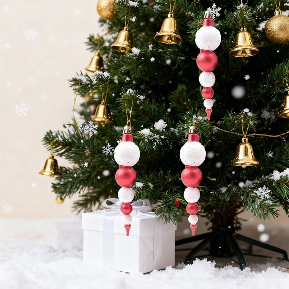 Christmas Ball Drop Finial Ornaments Holiday Trees Wreaths & Garland Decor (3 Pieces)