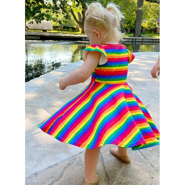 Rainbow frock hotsell