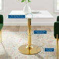 thumbnail image 2 of Modway Verne 35" Square Dining Table in Gold White, 2 of 6