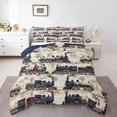 thumbnail image 2 of Erosebridal Vintage Steam Engine Bedding Queen Comforter Set, Retro Railway Train Down Comforter, Kids Teens, Reversible, 2 of 8