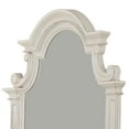 thumbnail image 2 of Scalloped Design Wooden Frame Mirror with Distressed Detail, White- Saltoro Sherpi, 2 of 5