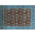 thumbnail image 1 of Ahgly Company Indoor Rectangle Oriental Light Blue Traditional Area Rugs, 7' x 10', 1 of 4