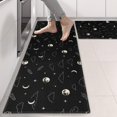 thumbnail image 2 of Kitchen Rugs Sets Of 2,Black Night Sky Pattern Anti Fatigue Kitchen Mat Rugs Non Slip Washable,Decorative Kitchen Floor Mats for Kitchen,Sink,Laundry,17"X47", 2 of 5