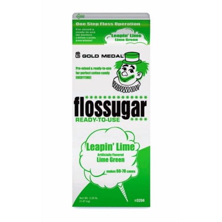 Dana Market - Cotton Candy Flossugar Leapin' Lime (Lime Flavor) - 1/2 Gallon Cartons - 3.25 lbs.